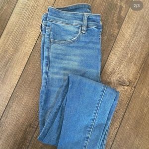 AE high rise medium wash jegging